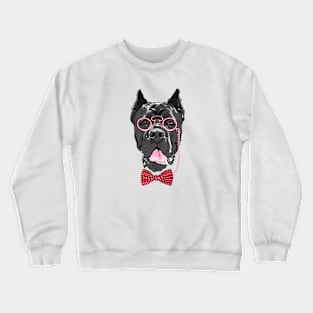 Hipster dog Cane Corso Crewneck Sweatshirt